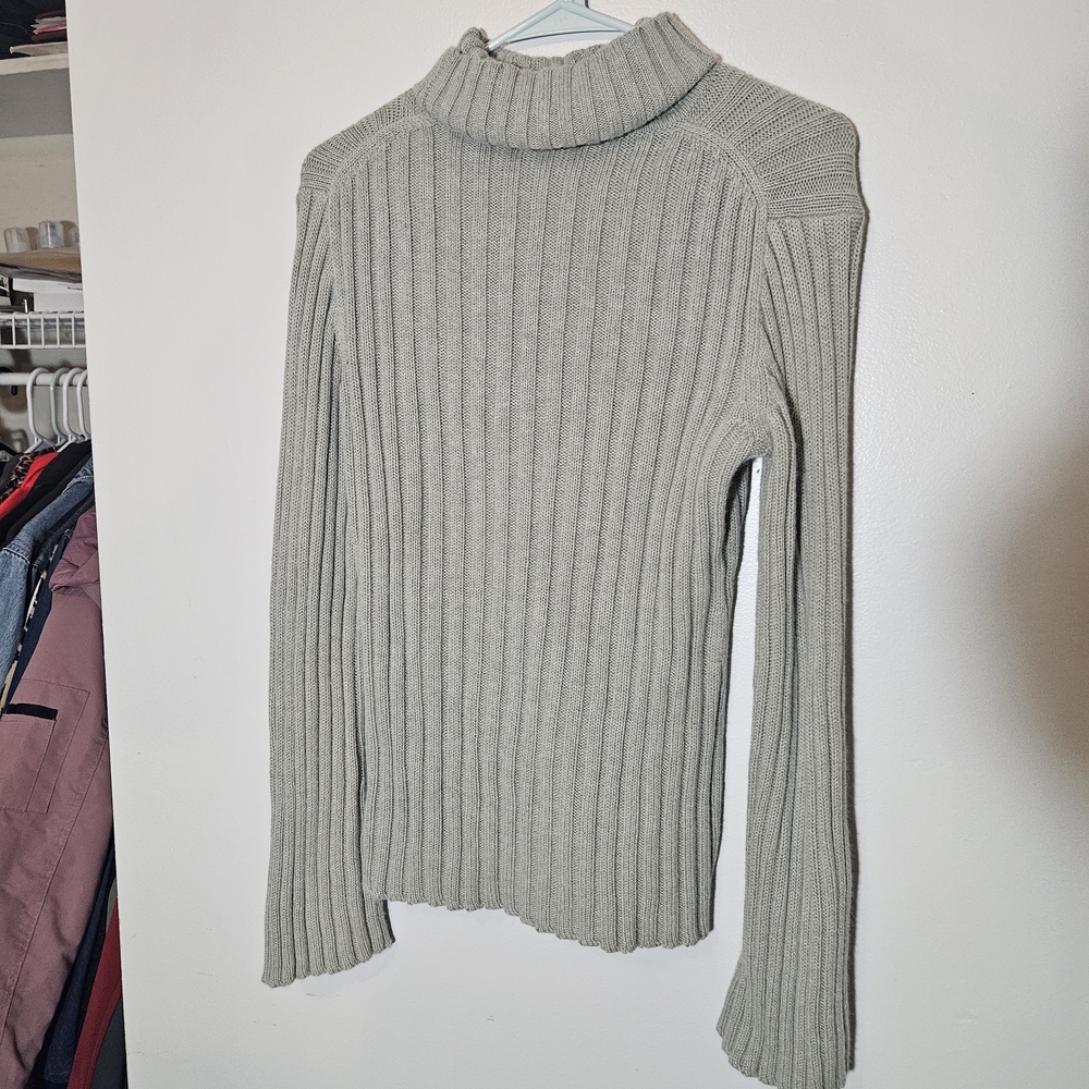 J. Crew Ribbed Cowl Neck Sweater - Light Gray